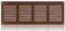 ABOUT VENT 400x150mm Grille de Ventilation en Acier Marron avec Moustiquaire - Grilles d'aération Métallique