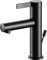 KEUCO IXMO Pure Einhebel-Waschtischmischer 100, mit Zugstangen-Ablaufgarnitur, Ausladung 110mm, 59502371000, Farbe: Schwarz-Matt