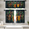 Tayney Spices and Herbs Küchenfenstervorhänge, Volant und Etagen-Set, Bauernhaus-Vintage-Stil, Kurze Etagen für Badezimmer, kleine Café-Vorhänge für Küchendekoration, 132 x 61 cm