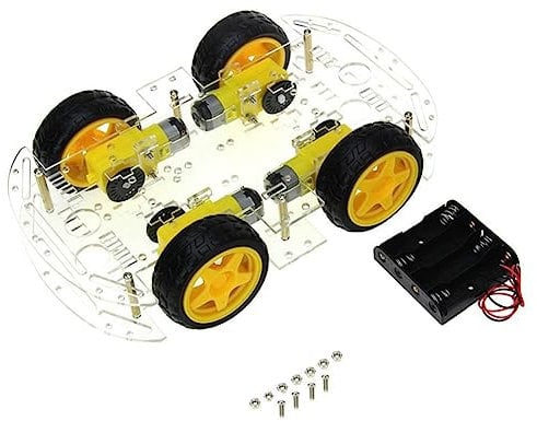 Evzvwruak Elektronik-Bausatz zum Selbermachen, Elektronik-Bausatz zum Bauen Eines Roboter-Acryl-Autos, Auto-Lernprogrammier-Kit