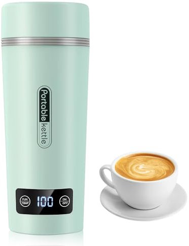 FENYW Pequeño hervidor de agua portátil 350ML Mini Taza de Agua Eléctrica, 3en1 Calentador de Leche de Hervidor Eléctrico Portátil, Hervidor Agua Electrico Pequeño apagado automático paraTé Leche Café