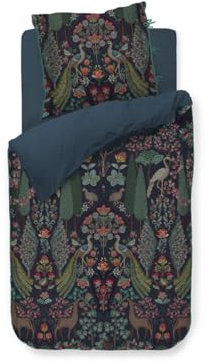 PIP Studio Perkal-Bettwäsche-Garnitur Pavoni Farbe Dark Blue Größe 155x220