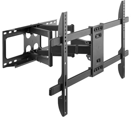 Gembird Full-Motion TV-Wandhalterung 37–80 Zoll – Schwenk- und Neigbar, VESA-kompatibel, Schwarz, Kabelmanagement, Stabil und Robust