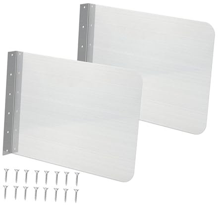 MagiDeal 2 x Edelstahl-Seitenspritzschutz, Spülbecken-Spritzschutz mit Schrauben, Wasserleitblech für Restaurant, Waschbecken, Badezimmer, Zuhause, Küche, groß
