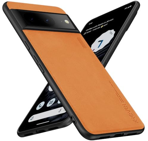 X-level for Google Pixel 8 Case, Alcantara Suede with Soft TPU Silicone Bumper Anti-Scratch Cover Shockproof Protective Phone Case Compatible with Pixel 8 - Brown