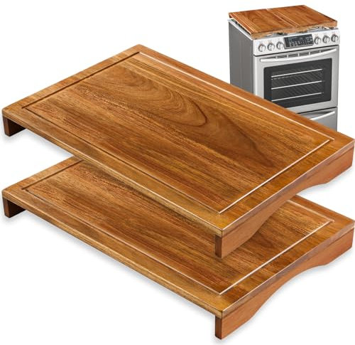 Calmbee Stove Cover - Stove Top Cover for Electric Stove, Wooden Noodle Board, 2 IN 1 Gas Stove Cover, Cutting Board, Stove Burner Cover Protector for Glass Stove Top, Stovetop Oven Range Cooktop