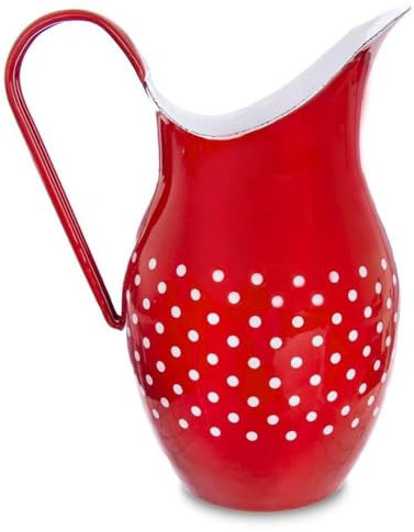 orion group Pichet émaillé Rouge à pois 2,5 l