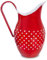 Brocca smaltata per bevande, con pois rossi, 2,5 l