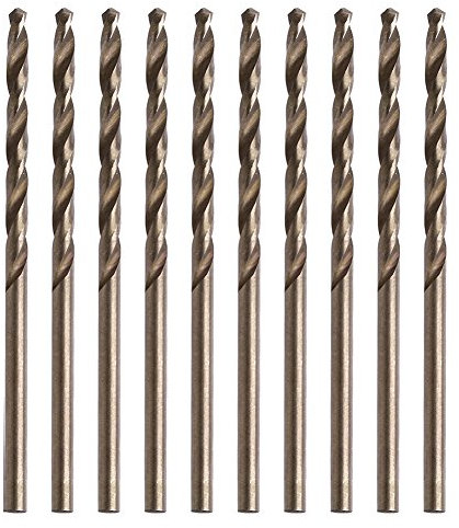10 x HSS beschichtete Spiralbohrer-Set, Mini-Bohrer, kompatibel zum Bohren von Löchern, Nichteisenmetall, Hochgeschwindigkeitsstahl, WERA-Werkzeuge, Steckschlüssel-Set