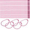Kugel-Perlenkette, 100 mm, 2,4 mm Durchmesser, mit Kugelverbindungsverschluss, Schlüsselanhänger, Ringe, Metallperlenkette, DIY-Schmuck, Zubehör, Hundemarke, Kette (Rose)