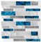 GRIPRO Peel and Stick Wall Tile – 12x12 3D Adhesive Backsplash Tile for Kitchen, Bathroom 3D Wall Panels (10 Sheets, Blue)