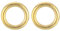 QUARKZMAN 2 Stück O-Ring Schnalle 12mm/0,47, nahtloser geschweißter Messingkreis mit 3,1mm Dicke für Gepäckgurte, Bastelarbeiten, DIY-Dekoration, Gold