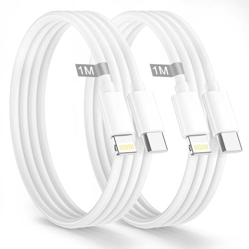 USB C Lightning Kabel 1M 2Pack, i-Phone Ladekabel USB C [A-pple MFi Zertifiziert] i-Phone Kabel USB C Lightning Ladekabel Schnellladekabel für i-Phone 14/13 Pro Max/13/12 Pro Max/12 Mini/11/XS/X