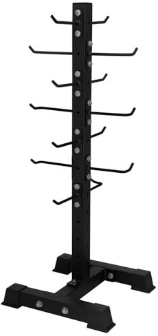 Virego Heavy-Duty Freestanding Gym Attachment Rack | 7-Adjustable Hooks | Stores Cable Machine Accessories, Resistance Bands and More | Space-Saving Design for Home Gyms and Commercial Gyms