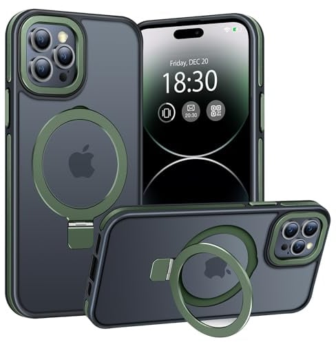 BENTIACC Magnetic Stand Case for iPhone 14 Pro, Green