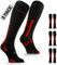 sesto senso 3 Paar Kompressionsstrümpfe Sport Schwarz Hohe Sportsocken Wadensocken Laufsocken 43-46 Black