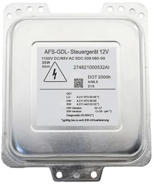 BILKAR Auto Xenon Vorschaltgerät Kompatibel Mit Benz E-KLASSE Für W211 S211 Xenon-Scheinwerfer-HID-Vorschaltgerät-Steuergerätmodul D1S OE# 5DC00906000 5DC009060-00