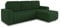 Ecksofa Roma L mit Schlaffunktion und Bettkasten - Cord Stoff - L-Form Couch, Polstersofa, Schlafsofa, Sofagarnitur - Ottomane Universal (Grün (Poso 014))