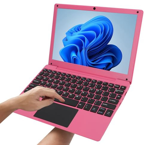 10.1 Inch Laptop, Small Business Laptop Computer, Quad Core CPU, Android 12.0 Gaming Laptop with Wired Mouse, Webcam, 5000mAh, Portable Laptop for Traveling Learing (UK Plug