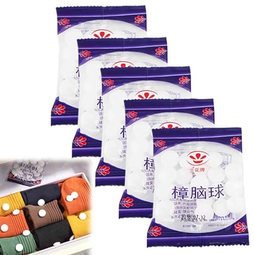 100 Moth Balls Old Fashioned, Vintage Moth Balls, Home Storage Protection for Cupboards and Drawers, for Effective and Long Lasting Protection Against Moths, Pests, and Odors (100pcs)
