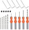Countersink Drill Bit, 5PCS Drill Countersink Bit Set, 5 Replaceable HSS Bits and 5 Hex Wrench for Wood Drilling Plastic Soft Metal PVC