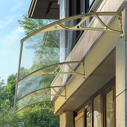 WWERTYY Regenschutz für Außenfenster, Überdachung für Vordertür, Fenster, Gartenüberdachung, Terrassenüberdachung, UV-Schutz, Regen- und Schneeschutz für Vorder-/Hintertür, Sondergröße (15