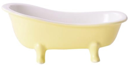 MOLUCKFU Badewannenförmige Keramikschüssel Kreative Dessert und Obstschale Gesundes Speiseserviergeschirr für Zuhause Party und Restaurant Zufällige Farbe