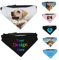 Personalisierte Hundehalstücher mit Foto, Name, Logo, Individueller Haustierschal, Dreieckstuch, Halstuch mit Verstellbarer Schnalle, Personalisiertes Haustierkostüm-Accessoire für Hunde und Katzen