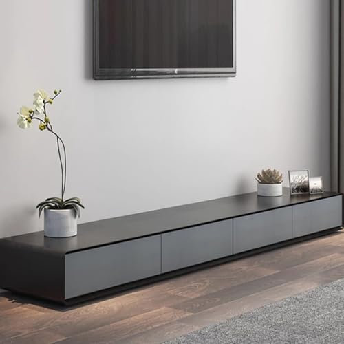 Easnuroz Meuble TV Meuble TV 160-240 Cm, Console TV avec Grand Système Multimédia Et Passe-câbles pour Salon, Chambre Et Salle À Manger(Grey,160 * 24 * 24cm)