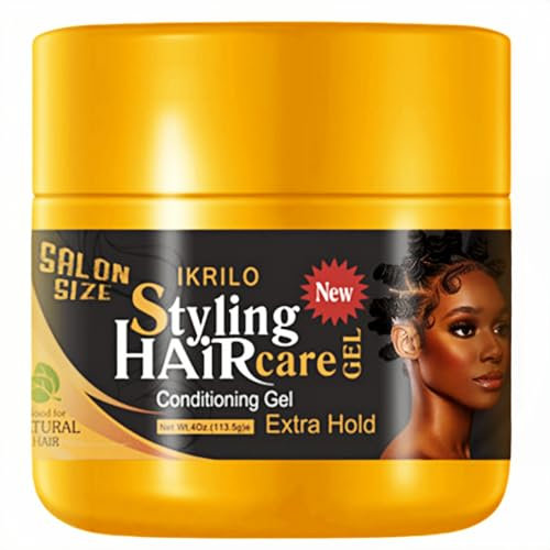 MKNZOME Braiding Gel, 113.5 ml Hair Gel Great for Taming Fringe, Ponytails, Soft Weaves and Braids, Keeps Firm Zöpfe mit Non-Greasy Shine, Extra Haltbar