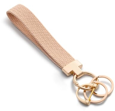 CHUQING Schlüsselanhänger Auto Schlüsselband Kurz Schlüsselbund | Elastisches Polyester Schlüsselarmband für Damen, dehnbar und handfrei.Ideal für Alltag und als Geschenk