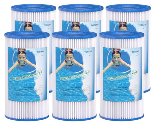 TOREAD Pool Filter a, Wasserfilter Kartuschen 'A', Filteranlagenzubehör - Filterkartusche - Typ A oder C for Intex Poolpumpe (29000E/59900E) - 6Stück