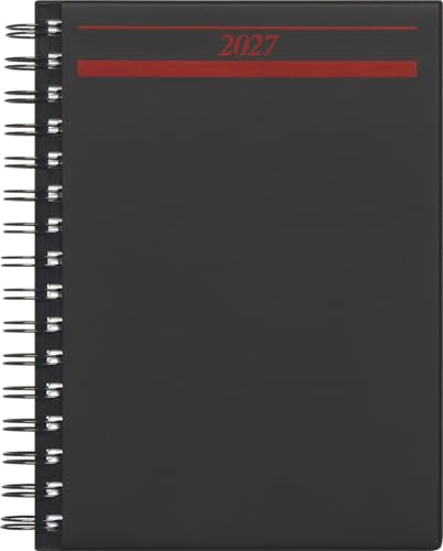 rido/idé 7021822907 Buchkalender Mod. Timing 1 2027 A5, Kunststoff, schwarz