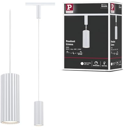 Paulmann URail Pendel Lirena GU10 max. 10W 230V Signalweiß 93147