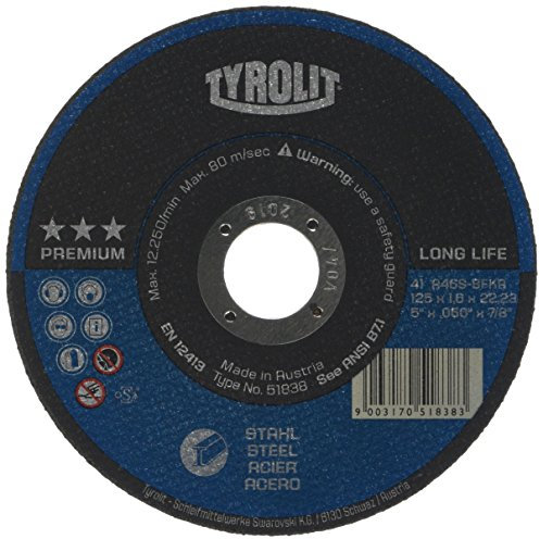 Tyrolit 51838 Trennscheibe Longlife A46S-BFKA 125x1,6mm gerade