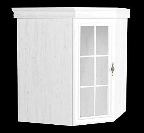 Furniture24 Aufsatz Kora KNN1 Aufsatzkommode Schrank Vitrine Eckschrank Eckvitrine (Andersen Kiefer)