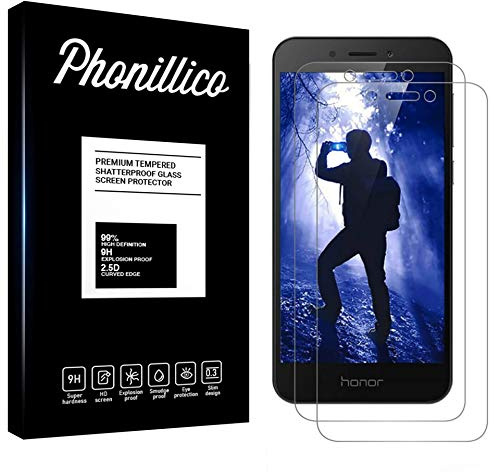 PHONILLICO [Pack de 2] Verre Trempe HUAWEI HONOR 6A - Film Protection Ecran Verre Trempe [Lot de 2] Vitre Ecran Protecteur Anti Rayure Sans Bulle d’Air Dureté 9H Ultra Mince Transparent