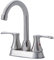 Comllen 2 Griff 4 Zoll Gebürstetes Nickel Badezimmer Wasserhahn, Moderne Camper Centerset Vanity Wasserhahn Gebürstetes Nickel Edelstahl RV Toilette Waschbecken Armaturen 3 Loch