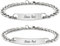 Personalisierte Armbänder | Edelstahl Armband mit Wunschgravur | Partnerarmband für Paare | Pärchen Armband | in Silber und Schwarz