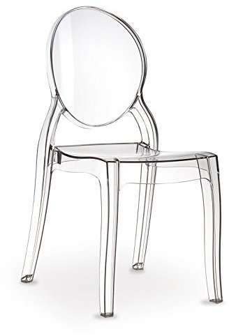 Siesta Exclusive Hochwertiger Ghost Stuhl aus transparentem Polycarbonat für Erwachsene (Keine China Ware) (Klar)