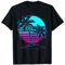 Vaporwave Aesthetic Palmen Sonnenuntergang Japanische Musik T-Shirt