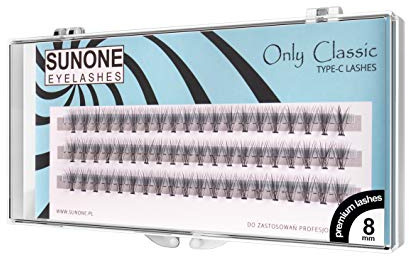 Sunone Wimpern Büschel Standard 14786 8mm Schwarz 60pcs