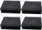 MroMax 100x100mm(3.94inch) Plastic Tubing Plug Square Post End Caps for Handrail Stair Newel Guardrail Tube Black 4Pcs