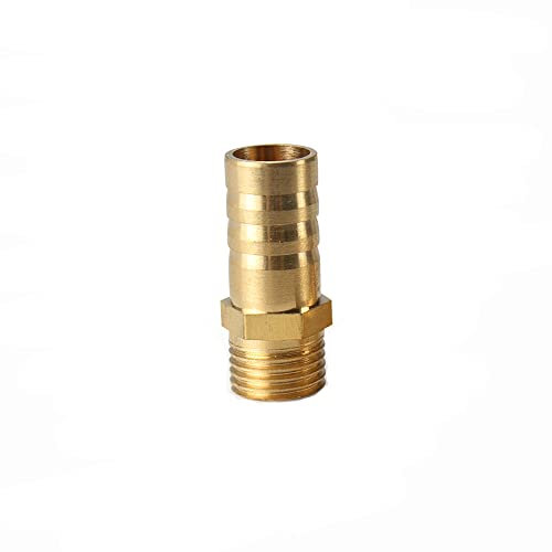1 Stück BSP Schlauchanschluss Messing Stecker Fitting G 3/8x16mm, Schlauch Barb Schwanz männlich BSP Außengewinde Adapter