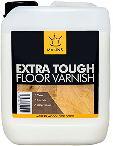 Manns Extra Tough Floor Varnish 5L - Matt - Superior Durability Water-Based Varnish with Antibacterial Properties
