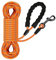 Reflektierend Schleppleine für Hunde, 5m/10m/20m Seil Hundeleine Trainingsleine Langes Ausbildungsleine für kleine, mittelgroße Hunde, Schwarz (Orange-0.8cm, 15m)