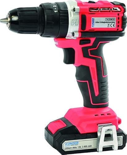 KUNZER 7ASBM38 Akku-Schlagbohrmaschine mit Schraubfunktion im Koffer - 40 Nm, 400-1.450 U/min