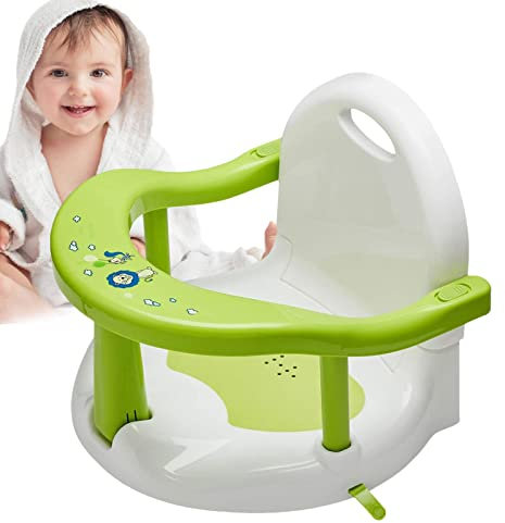 Seggiolino per vasca da bagno, antiscivolo, pieghevole, con ventose, per bambini, per bambini e bambine da 6 a 18 mesi