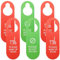 Ciieeo Lot De 6 Cintres En Plastique Double Face Propres Panneaux De Porte D'Entrée Panneau « Ne Pas Déranger » Panneaux D'Interdiction Pour Porte De Chambre Veuillez Composer Le