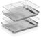 Fire More Plaque de Cuisson avec Grille de Refroidissement[2 Plaques + 2 Racks],en Acier Inoxydable avec Grille,non Toxique et Résistant et Facile à Nettoyer Passe au Lave-Vaisselle(31,5x24,5x2,5cm）